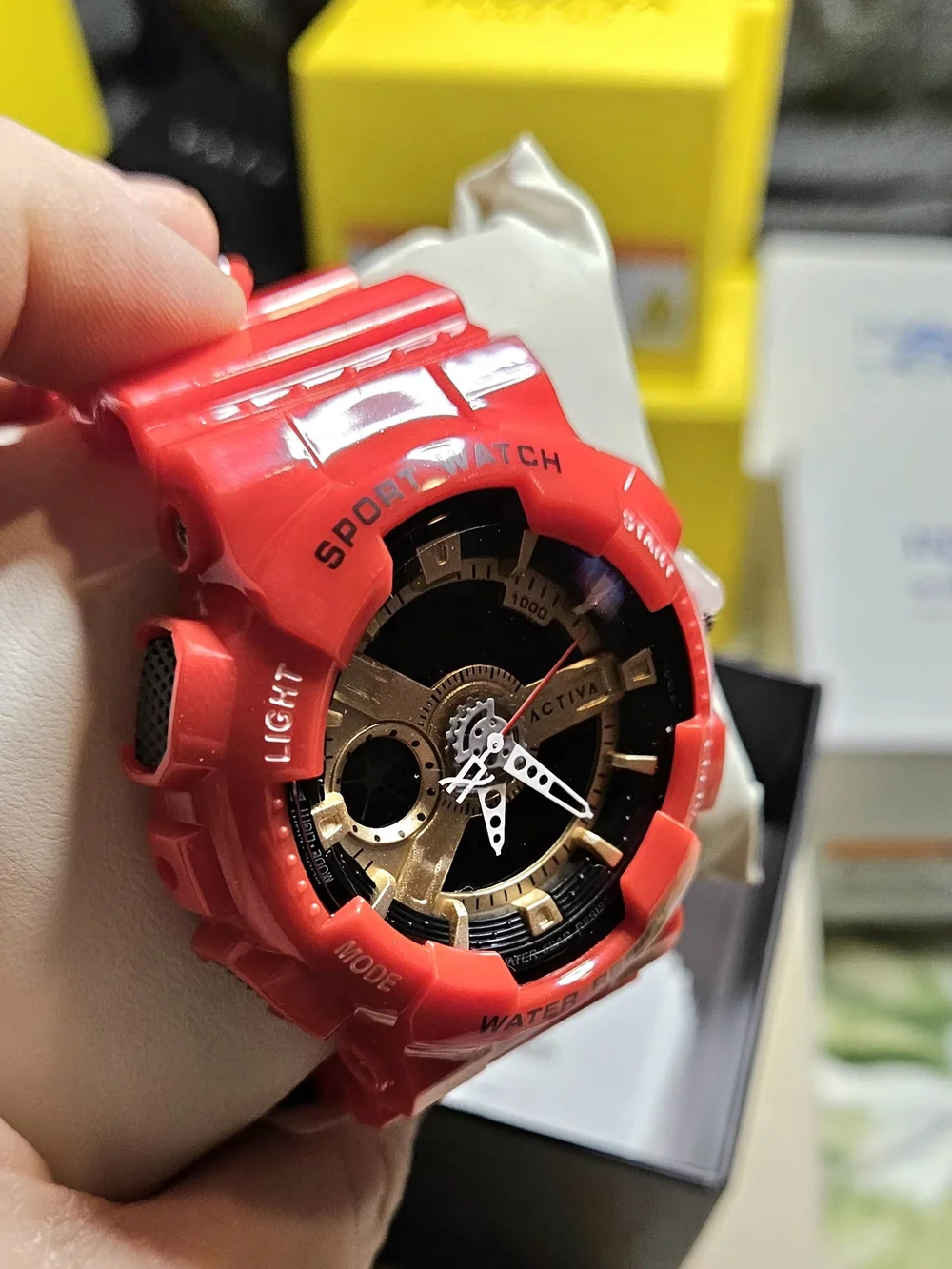 Activa Pixel X Invicta Digital Men's Sport Watch Red Gold 50mm